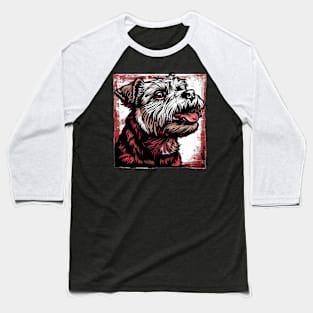 Retro Art Yorkshire Terrier Dog Lover Baseball T-Shirt